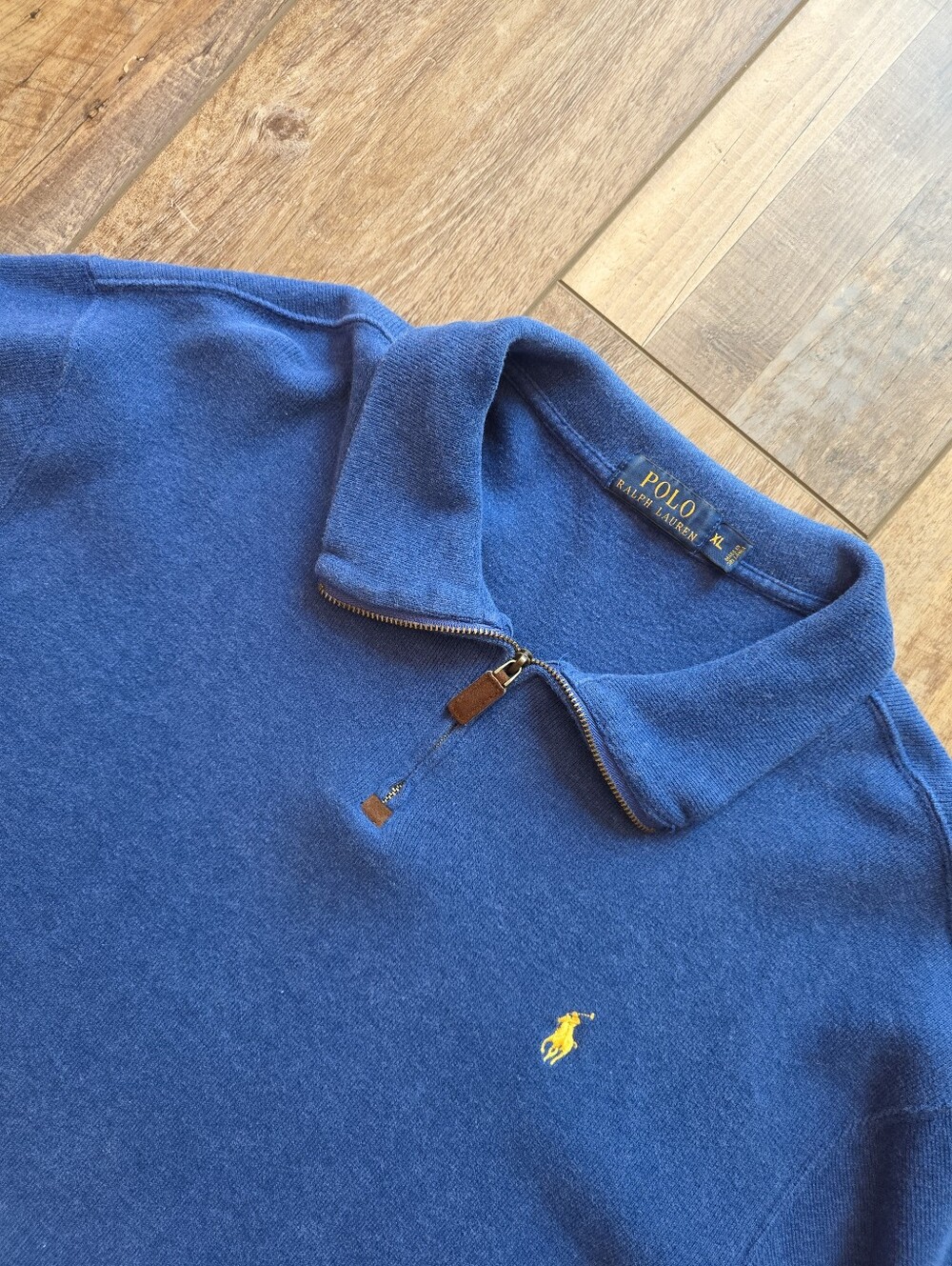 Polo Ralph Lauren - Quarter-Zip Pullover Sweater - XL - Royal Blue